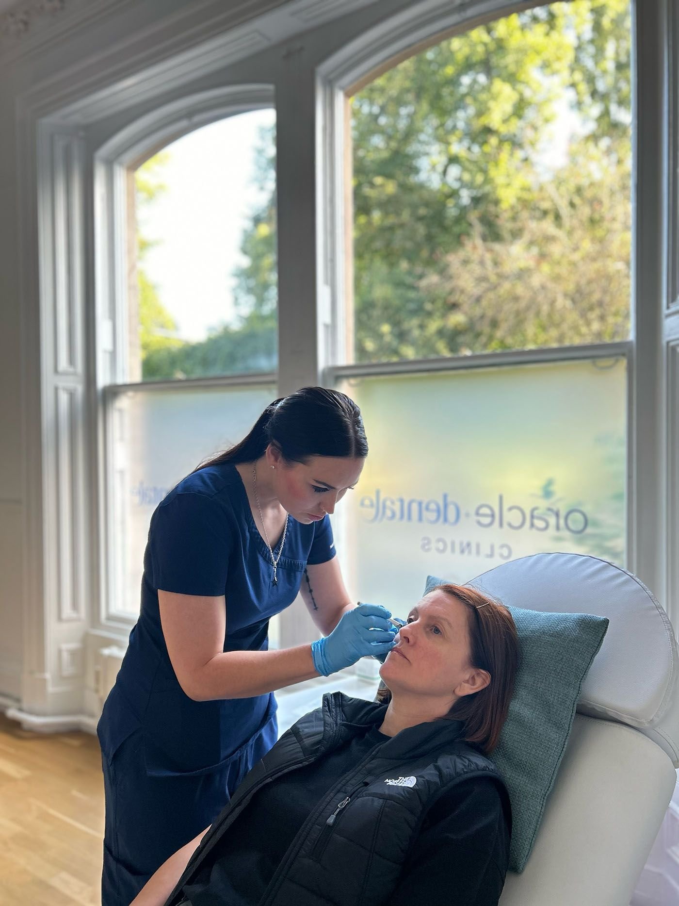 woman receiving treatment