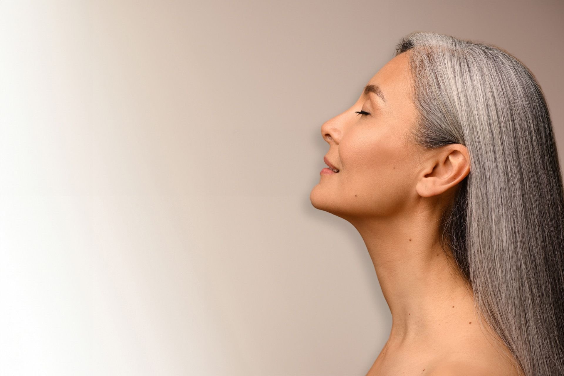 woman with lines on her neck