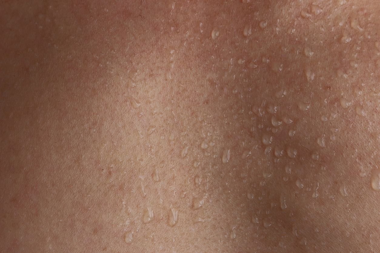 sweat close up